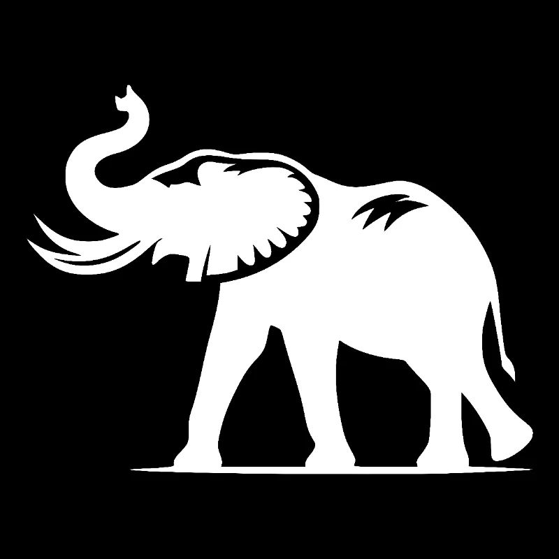 Elephant portrait with trunk with tusks