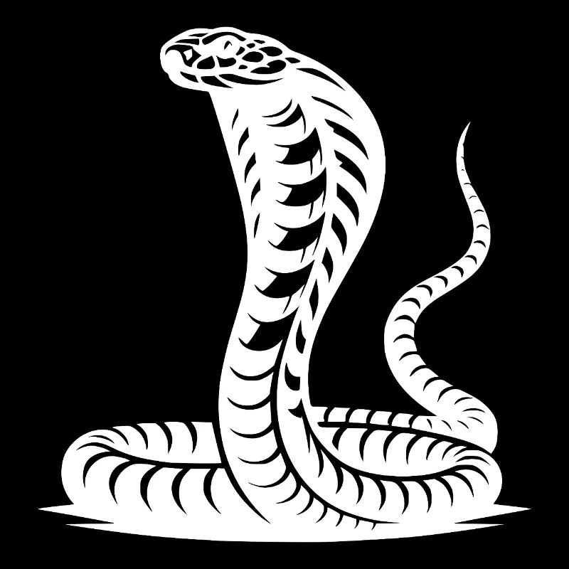 Cobra serpent cou bouclier menaçant posture conception
