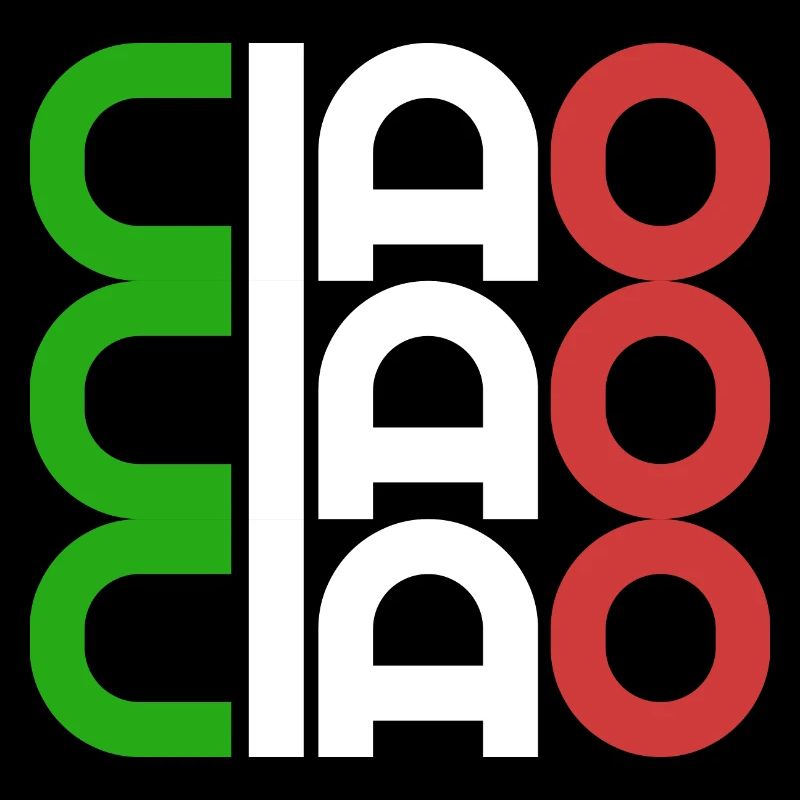 Ciao Italie Drapeau