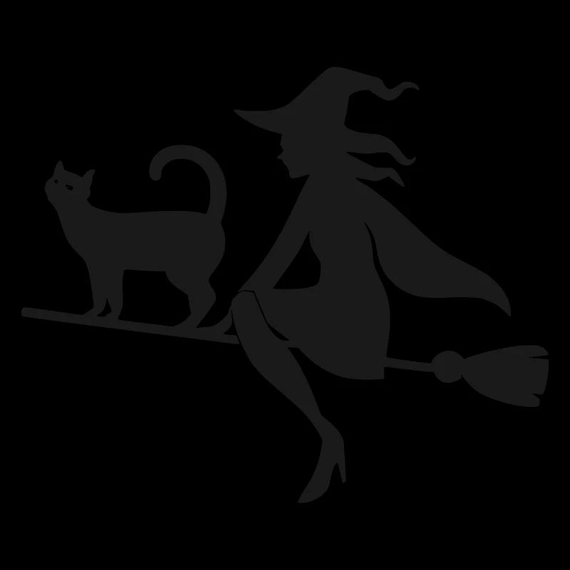 Hexe mit Katze