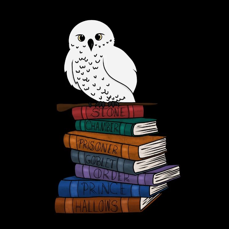 Magical magic owl with books