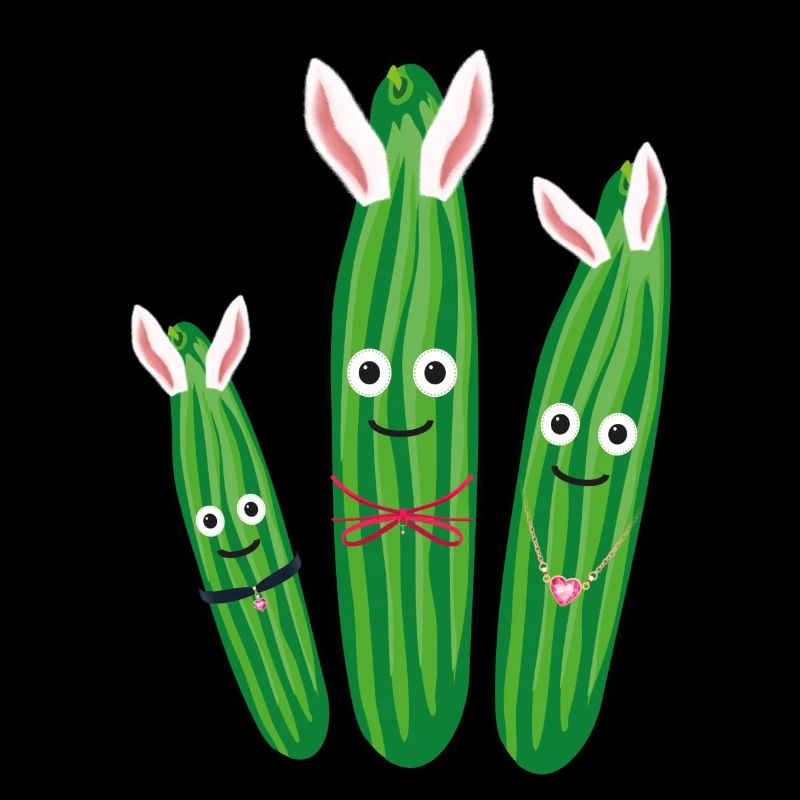 Trio de concombre,concombre,concombre,concombre,concombre,concombre,lapins, lapins