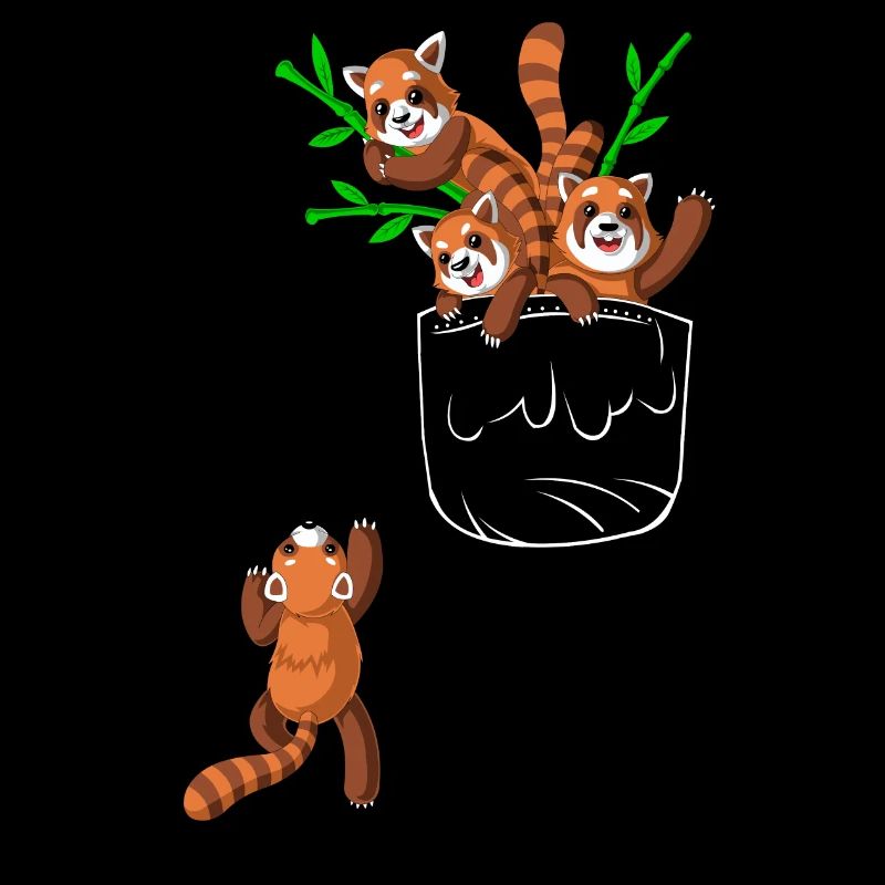 poche panda roux