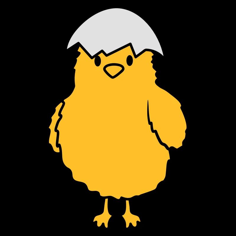 Chicks with eggshell on the head