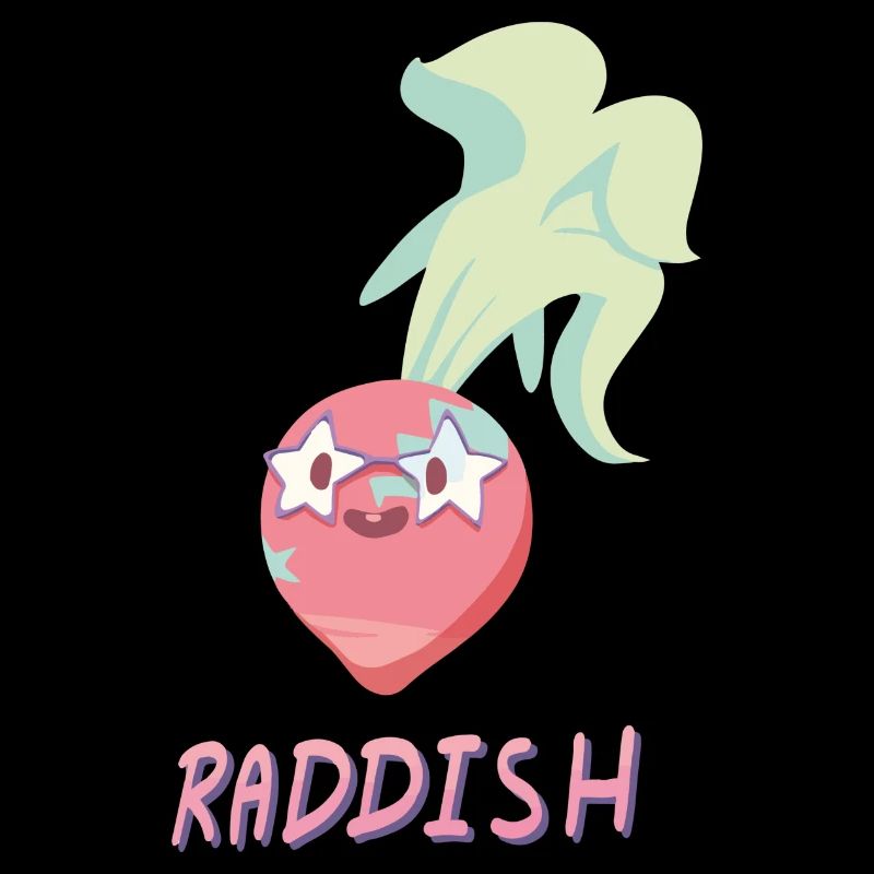 Mignon dessin animé Radis