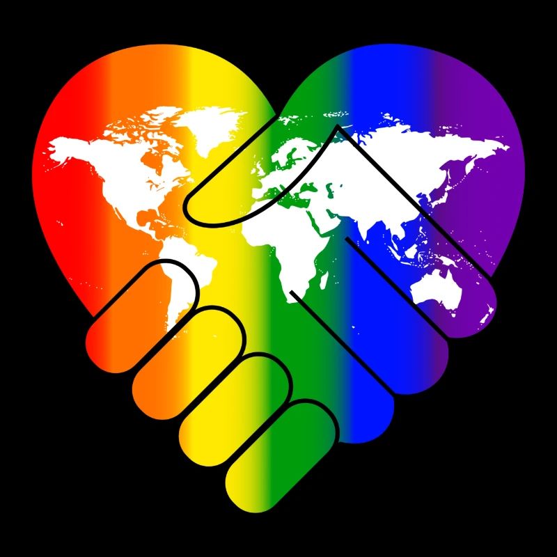 Rainbow Flag Peace Hippie Gift LGBT