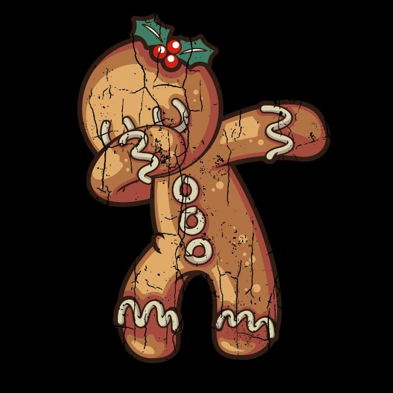 Dabbing Ginger Bread Graphic Cadeaux Noël