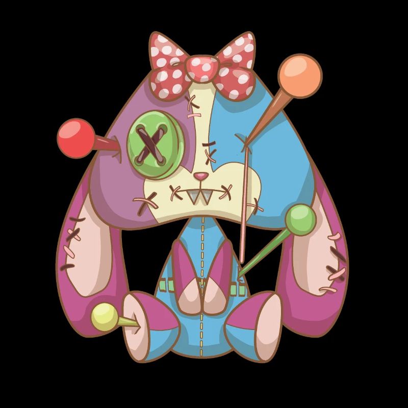 Pastel Goth Voodoo Doll Creepy Cute rabbit