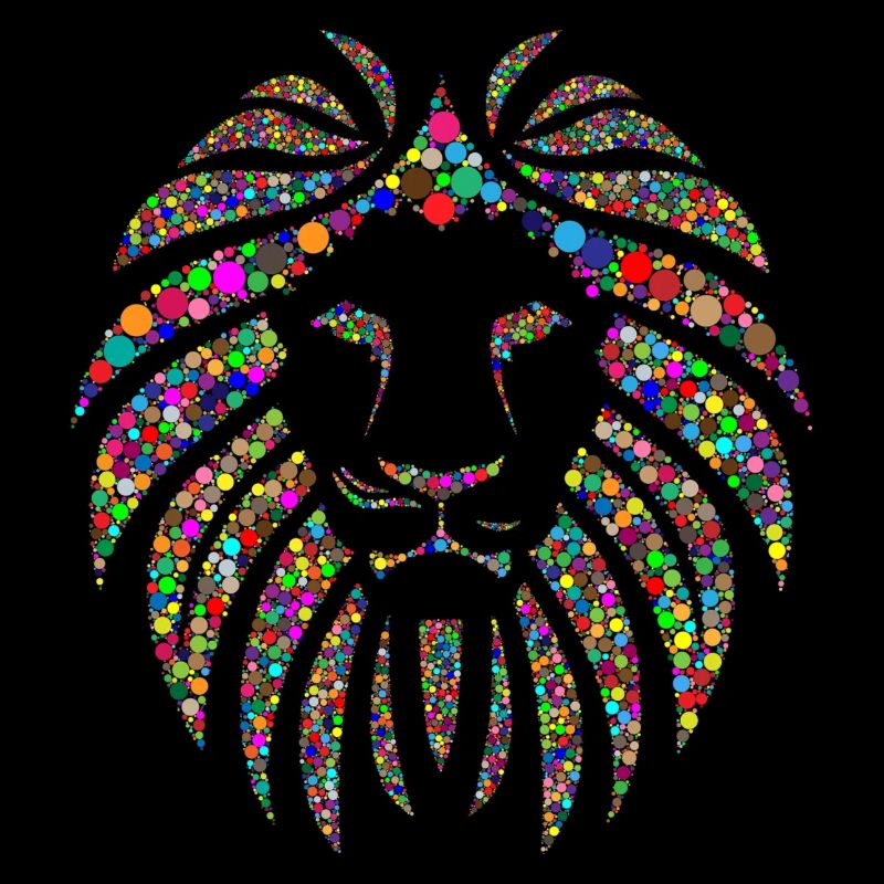 Lion couleur moderne cool