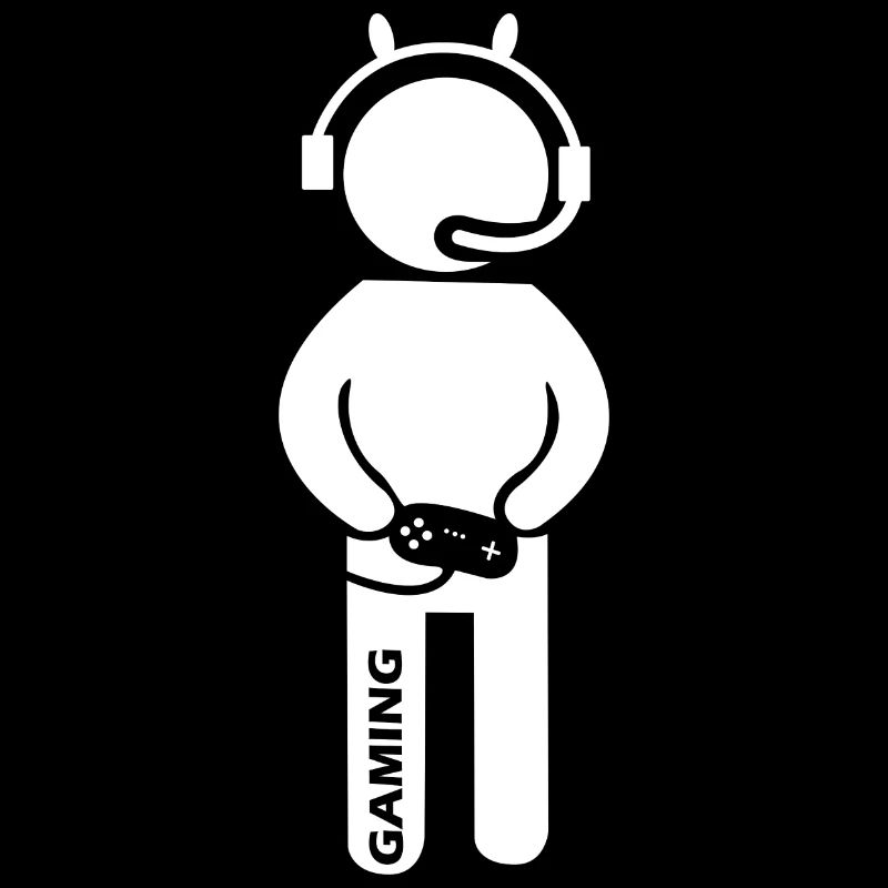 Mann mit Kopfhörer und Controller