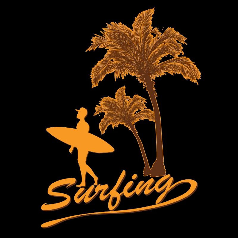Surfeur avec planche de surf