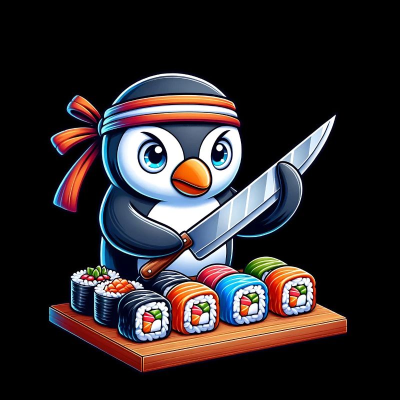 Ninja Penguin Sushi Master Chef