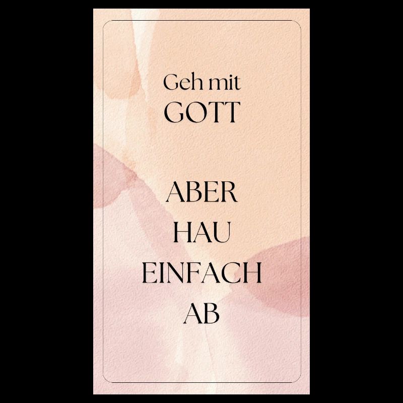 Geh mit Gott