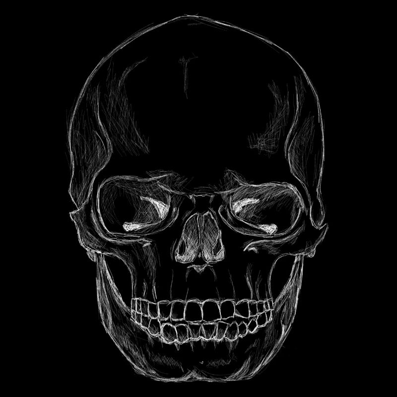 SkullSketchWhite