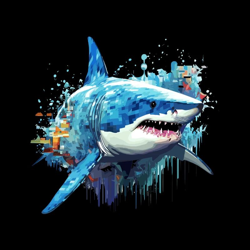 Requin Poisson Océan Monde Faune Merveille Abstrait