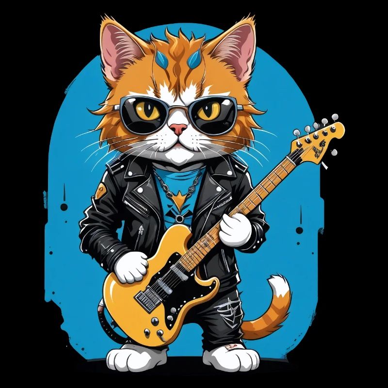 Cat Rocker Katze HardRock Geschenk