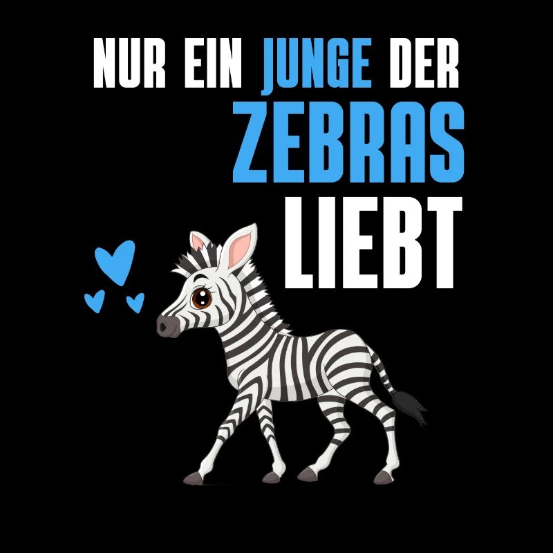 Nur ein Junge der Zebras liebt Tier Geschenk Zebra