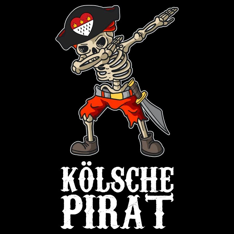 Carnaval Kölle Alaaf Dabbing Squelette Amusant avec Pirate