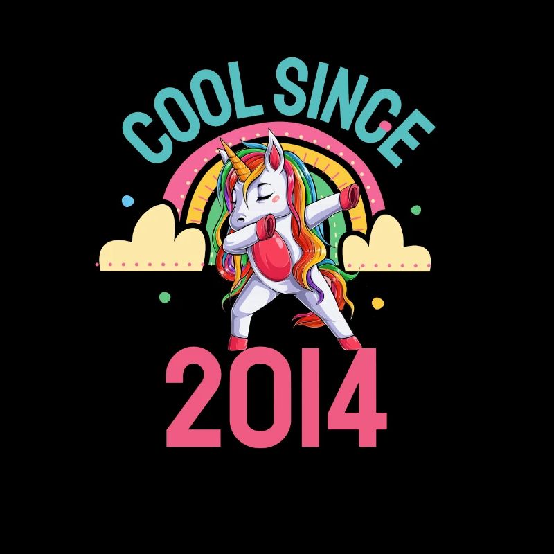 Cool since 2014 Dabbing Unicorn 8th birthday