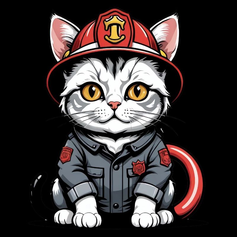 Chat Pompiers Chat Amour Chat Amoureux des Chats