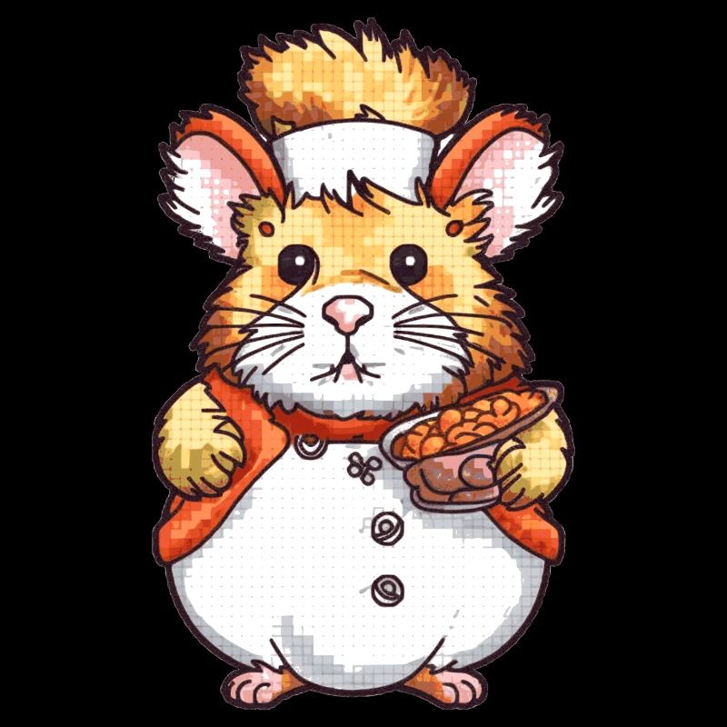 Hamster as a trained high has made food.