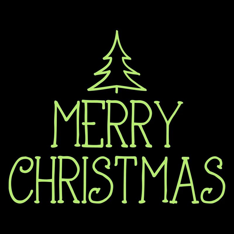 merry christmas with tree 1c
