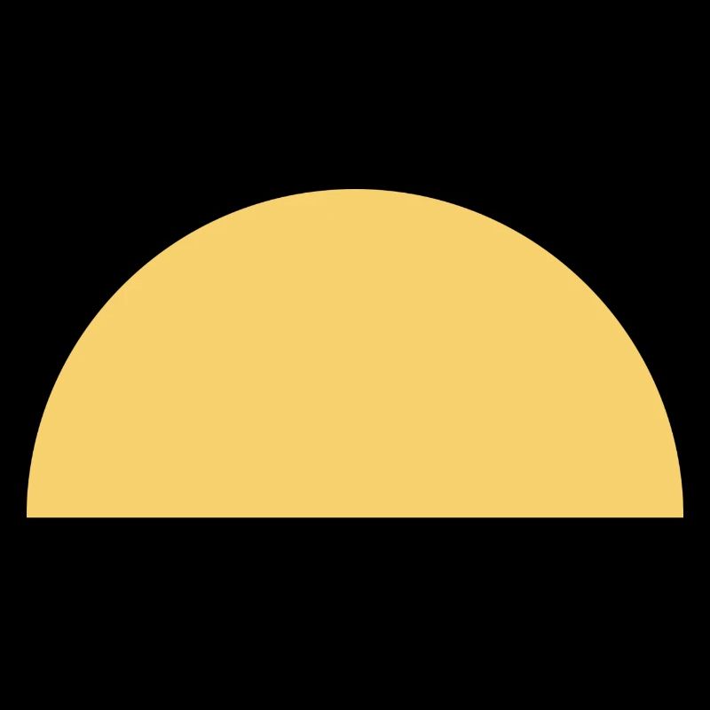 Pluto - semicircle yellow