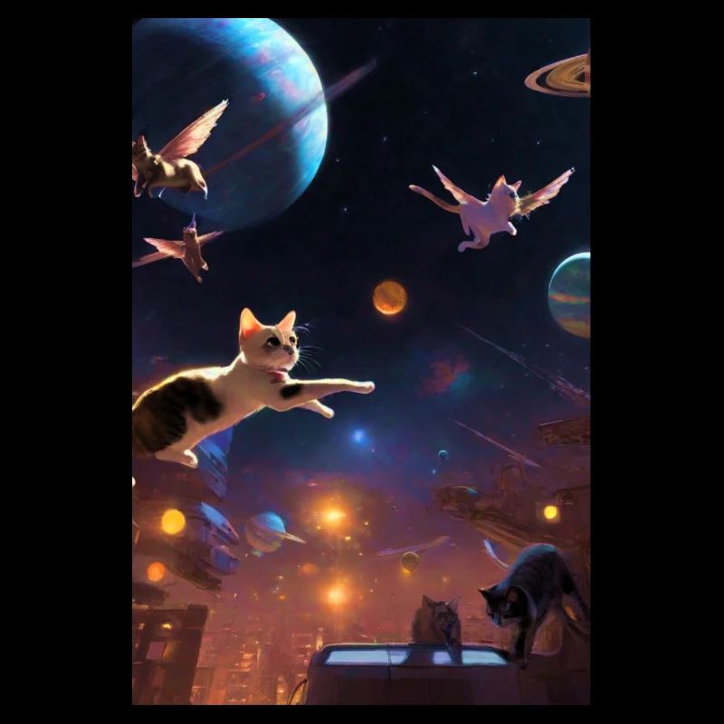 Flying Cats, Cats, Outer Space, Planets