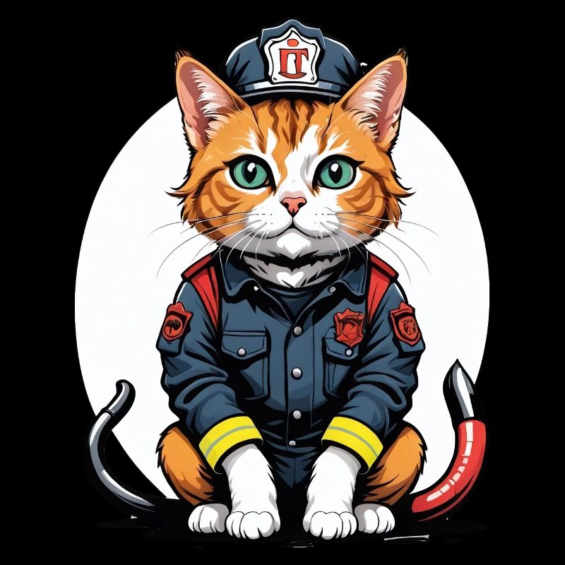 Chat Pompiers Chat Amour Chat Amoureux des Chats