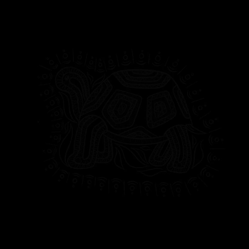 Mandala Turtle noir