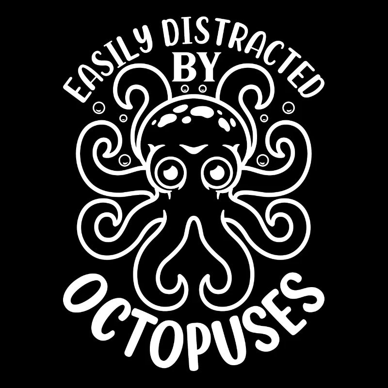 Cephalopod Octopus Kraken - Easily Distracted By O