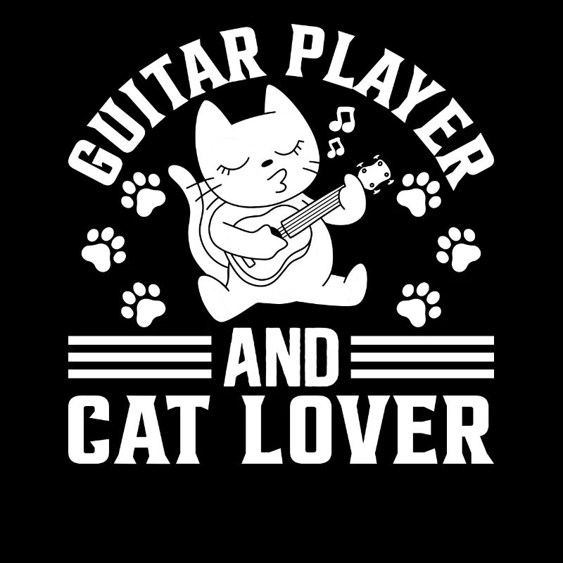 Guitar Player And Cat Lover - Chitarrista Guitar Pla