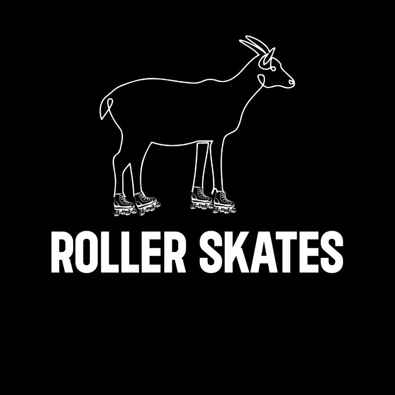 Funny Roller Skating Goat Roller Skates