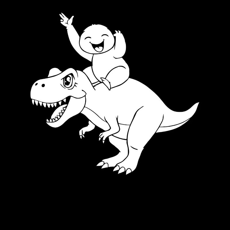 Funny Dinosaur Cute Sloth Dino