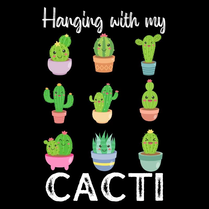 Accroché avec mes cactus, drôle de cactus mignon