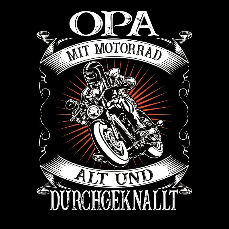 Opa mit Motorrad Biker Rentner Geschenk