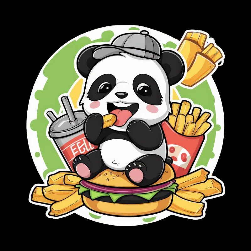 Panda Kawaii avec restauration rapide