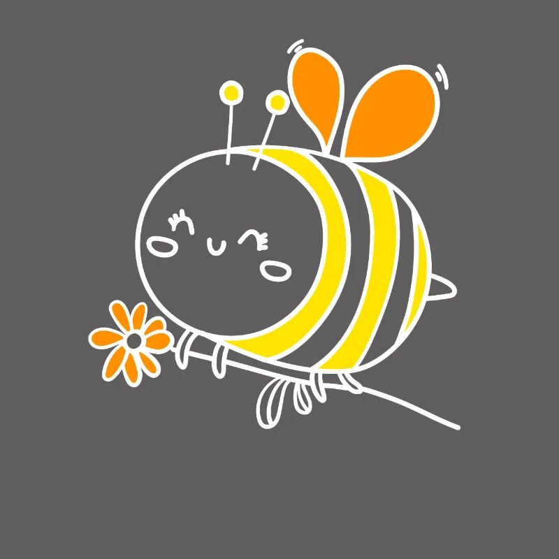Biene mit blume