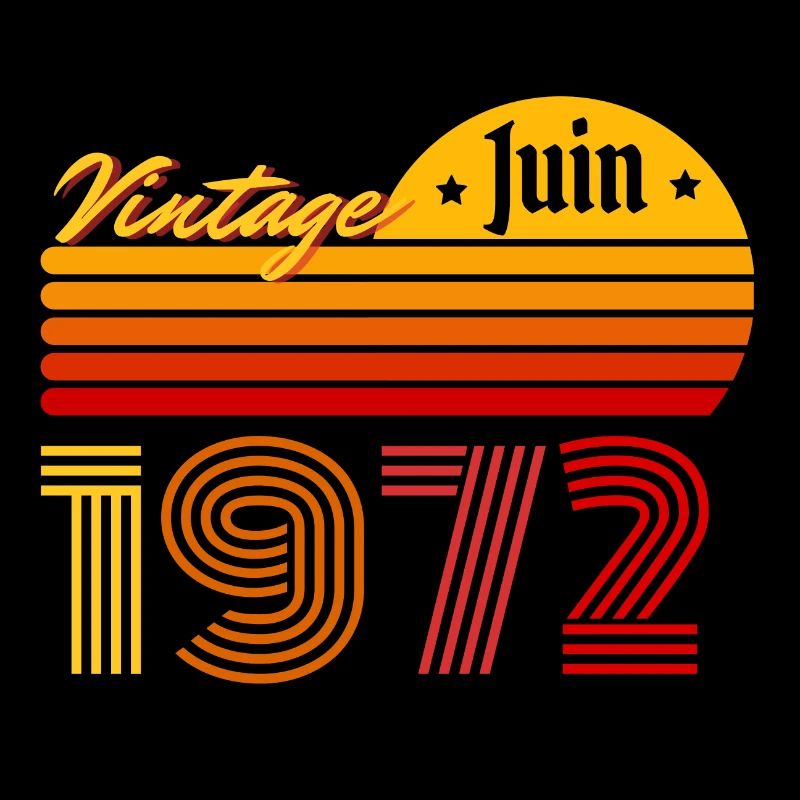Vintage Juni 1972 Retro, 50 Jahre Jubiläum