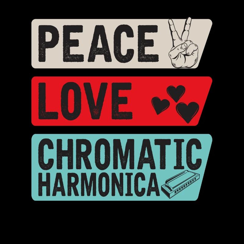 Peace Love Chromatic Harmonica Music