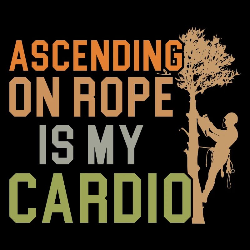 Grimper sur la corde est mon cardio training Arboriste