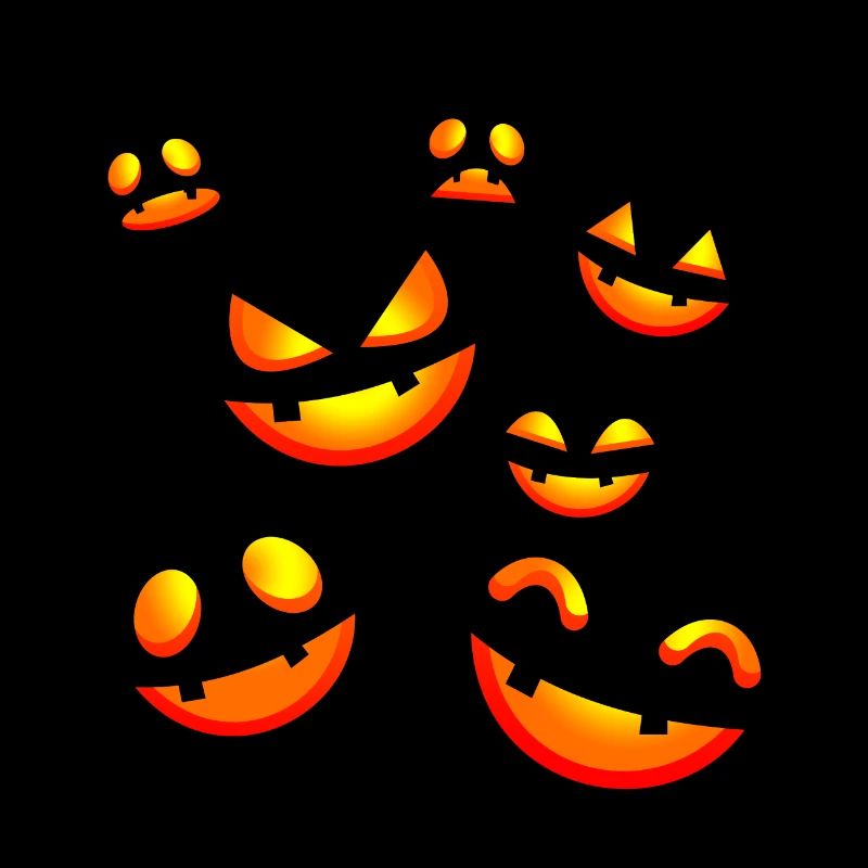 Halloween pumpkin face horror pumpkin face