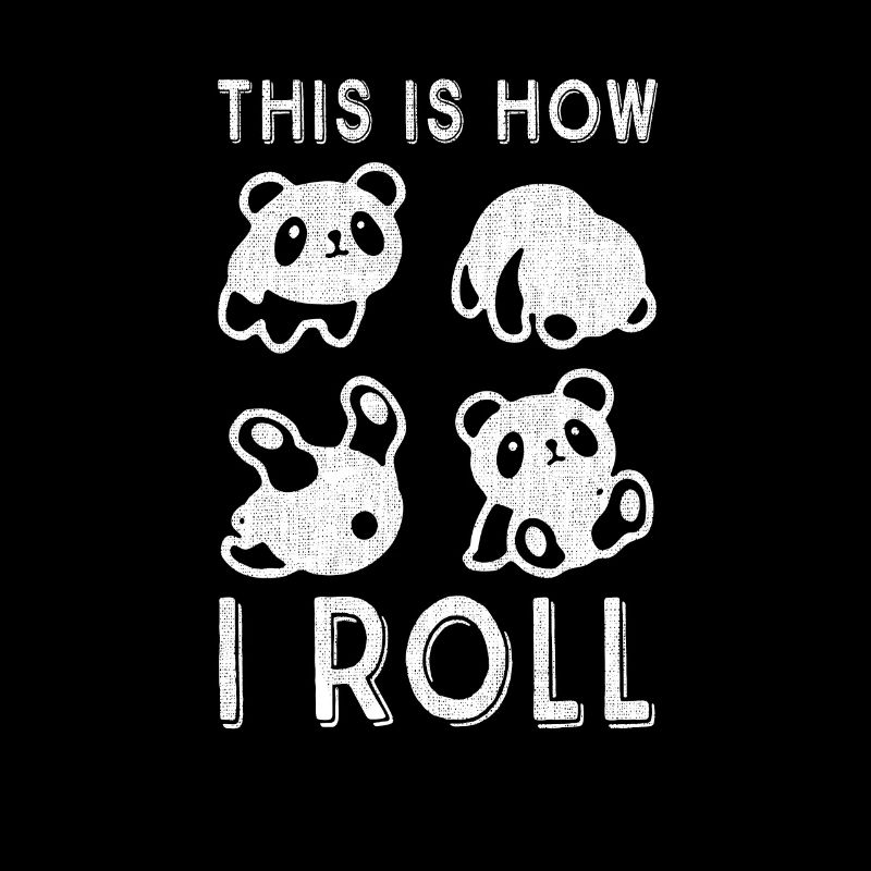 Netter kleiner Bär Panda Design So rolle ich