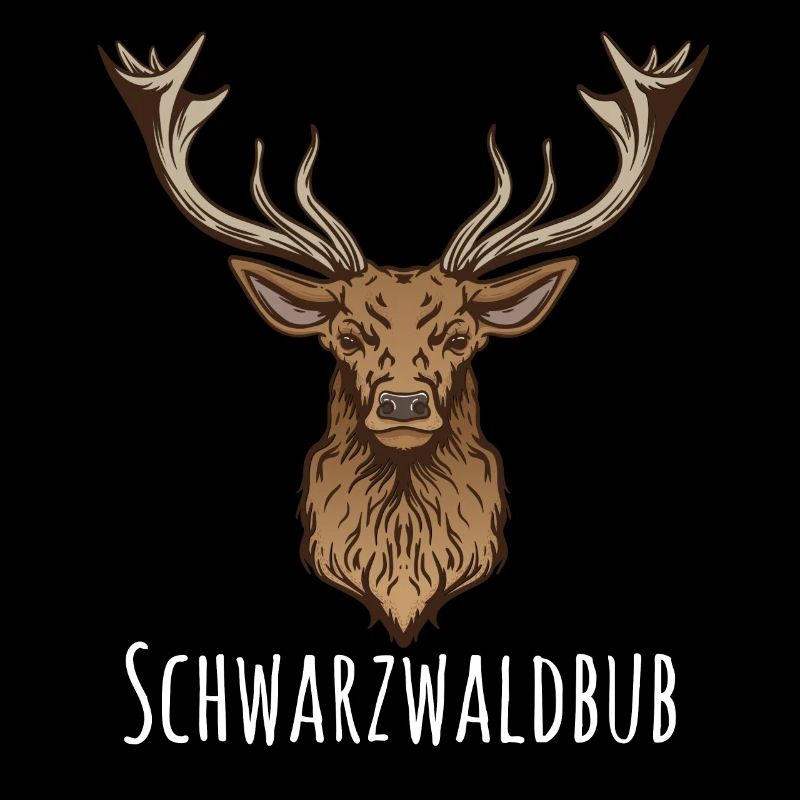 Schwarzwaldbub lustiger Spruch Design Hirsch