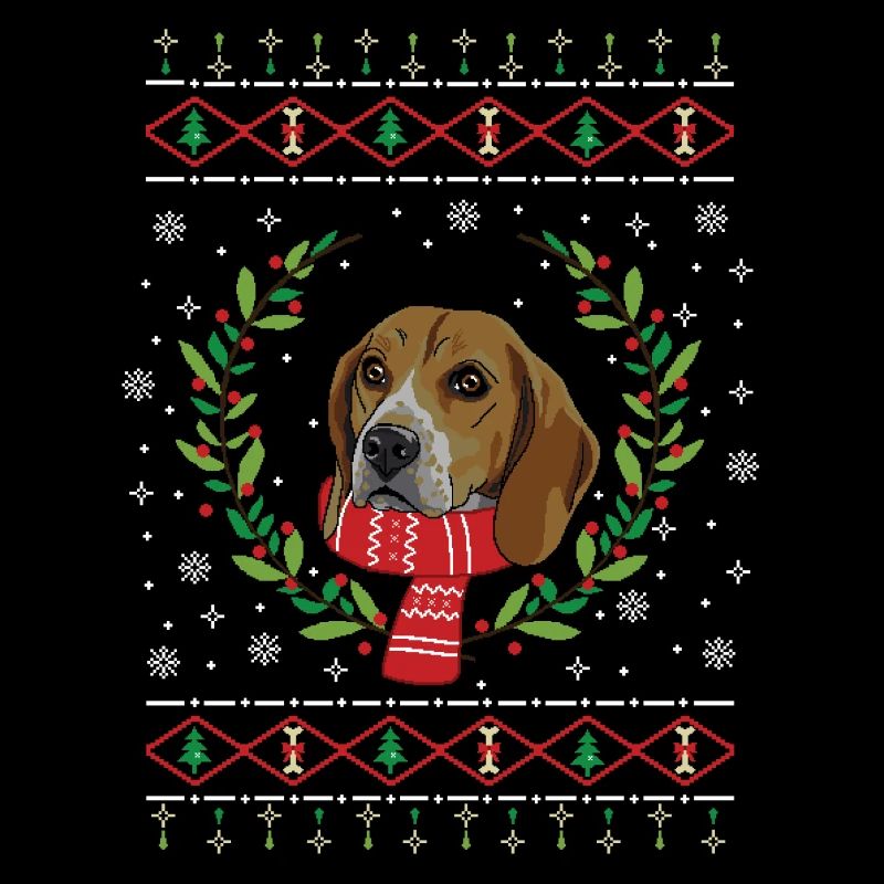Pull de Noël laid Beagle - Beagle