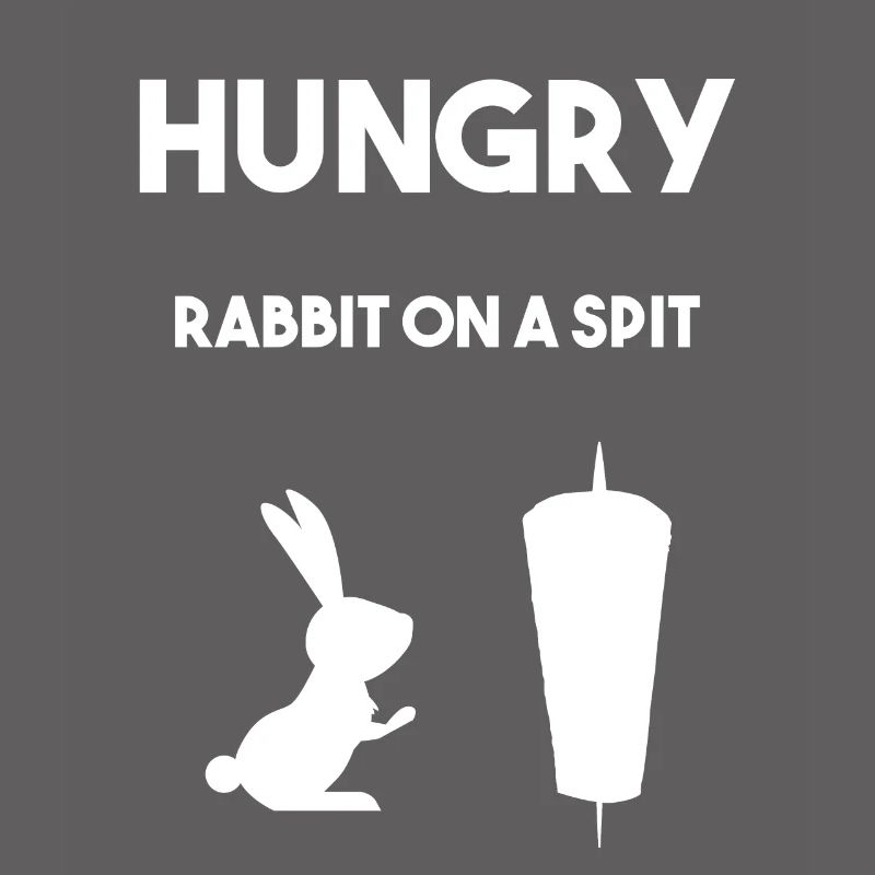 Rabbit on a spit withe