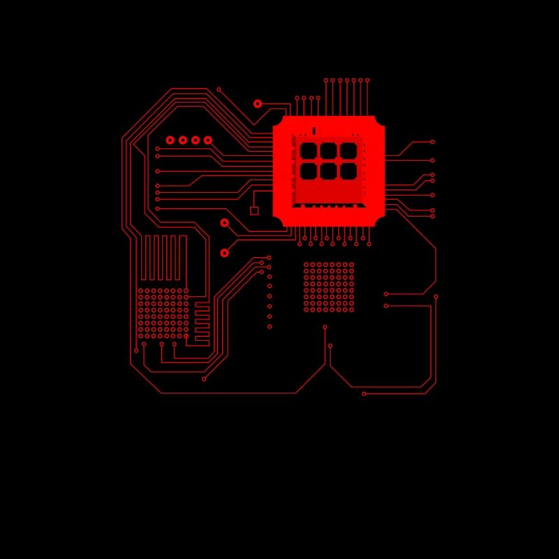Computer chip, CPU heart - Computer Geek