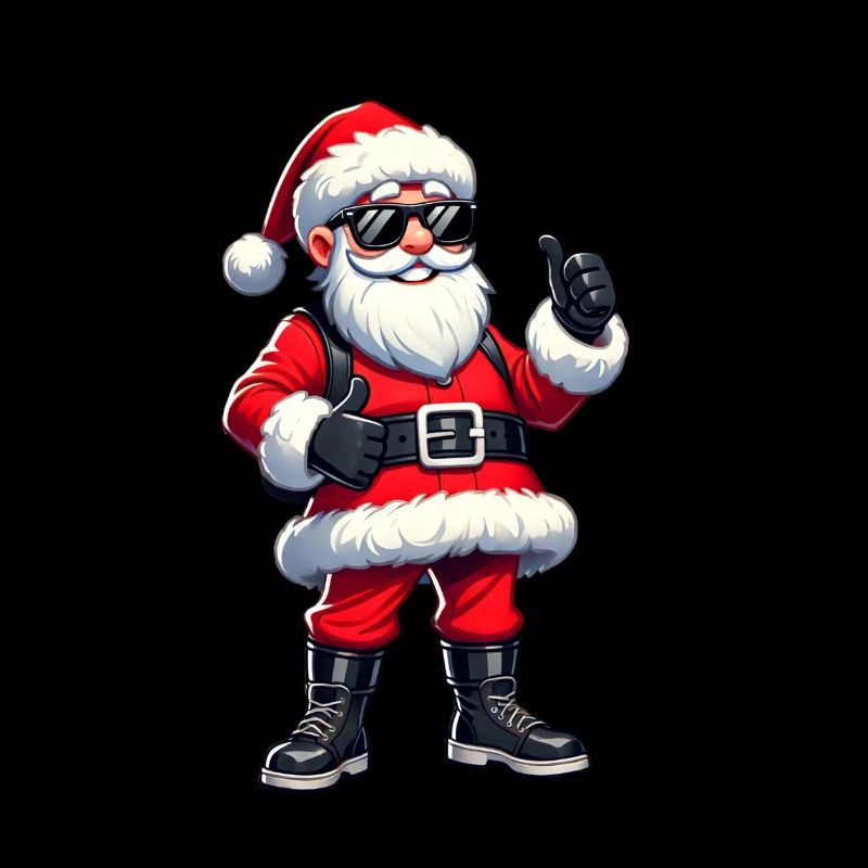 Weihnachtsmann cool mit sonnenbrille