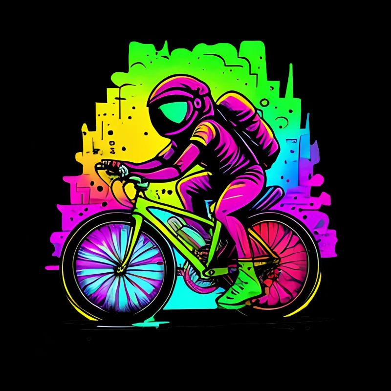 Astronaute à vélo
