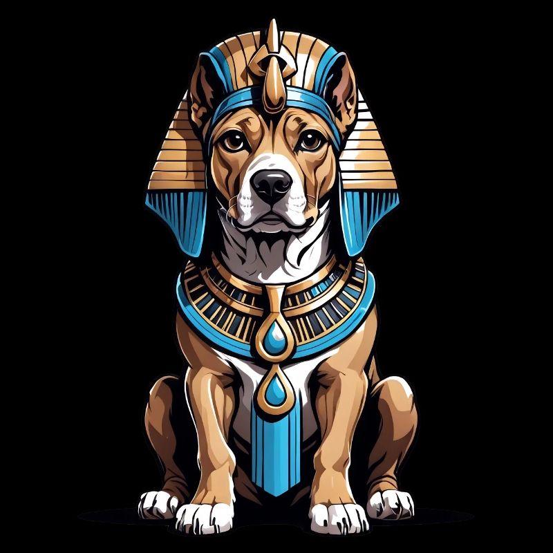 Chien Pharaon Chien Égypte Pyramide Cadeau